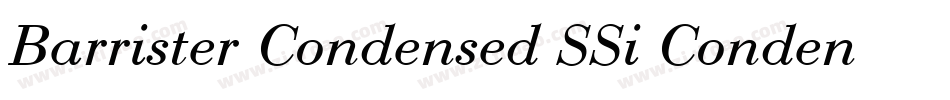 Barrister Condensed SSi Condensed字体转换